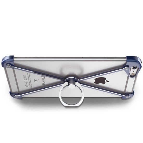 Oatsbasf O-Ring Series Aviation Aluminum Alloy Case priekš Apple iPhone 6 / 6S - Zils - alumīnija apvalks (bampers, vāciņš, slim cover shell, bumper)