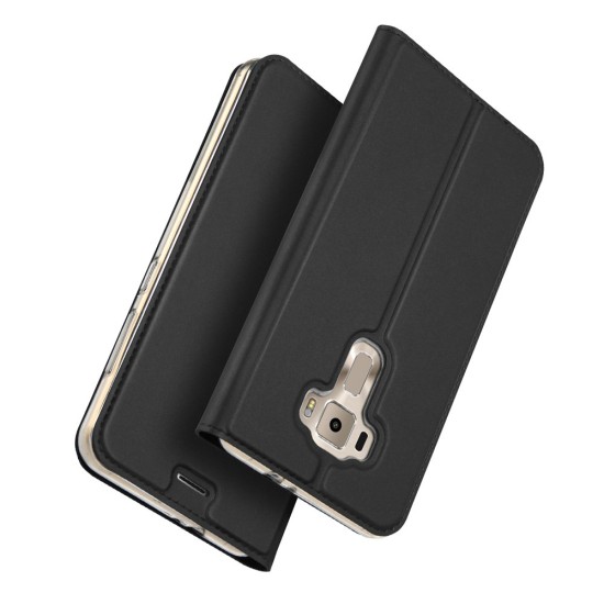 Dux Ducis Skin Pro series priekš Asus Zenfone 3 ZE552KL - Melns - sāniski atverams maciņš ar magnētu un stendu (ādas maks, grāmatiņa, leather book wallet case cover stand)