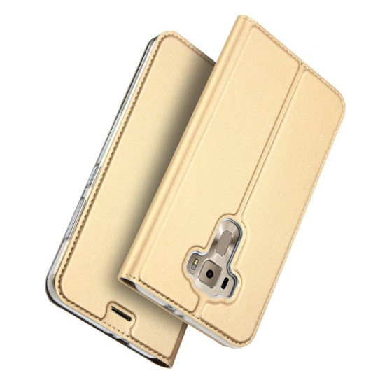 Dux Ducis Skin Pro series priekš Asus Zenfone 3 ZE552KL - Zelts - sāniski atverams maciņš ar magnētu un stendu (ādas maks, grāmatiņa, leather book wallet case cover stand)