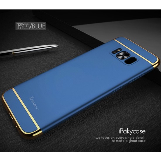 IPAKY 3-In-1 Electroplating PC Hard Back Cover for Samsung Galaxy S8 Plus G955 - Blue - plastikas aizmugures apvalks (bampers, vāciņš, PU back cover, bumper shell)