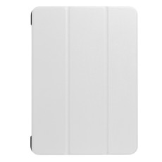 Tri-fold Stand PU Leather Case priekš Samsung Galaxy Tab S3 9.7-inch T820 / T825 - White - sāniski atverams maciņš ar stendu