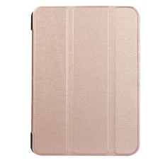 Tri-fold Stand PU Leather Case priekš Samsung Galaxy Tab S3 9.7-inch T820 / T825 - Rose Gold - sāniski atverams maciņš ar stendu