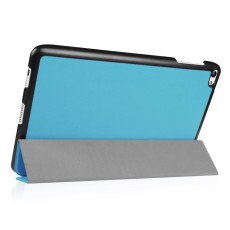 Tri-fold Stand PU Smart Auto Wake/Sleep Leather Case priekš Huawei MediaPad T2 10 Pro (FDR-A01L / A04L / A01w / A03L) - Baby Blue - sāniski atverams maciņš ar stendu