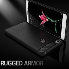 Carbon Fibre Brushed TPU Case for Xiaomi Mi Max - Black - triecienizturīgs silikona aizmugures apvalks (bampers, vāciņš, slim TPU silicone case shell cover, bumper)