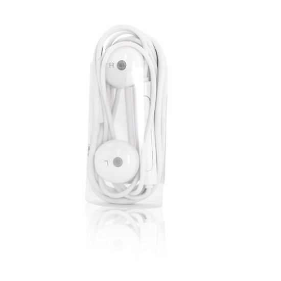 Huawei AM115 3.5mm oriģinālas stereo austiņas ar mikrofonu un pulti (bez iepakojuma) - Baltas