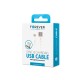 Forever 1M USB to Lightning 1A cable - Balts - Apple iPhone / iPad lādēšanas un datu kabelis / vads