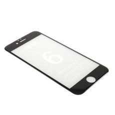 4D Curved (ar noapaļotām malām) Full Size Tempered Glass screen protector film guard priekš Apple iPhone 6 Plus / 6S Plus - Melns - Ekrāna Aizsargstikls / Bruņota Stikla Aizsargplēve