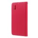 RoarKorea Only One Flip Case priekš Apple iPhone X / XS - Sarkans - sāniski atverams maciņš ar stendu (ādas grāmatveida maks, leather book wallet cover stand)