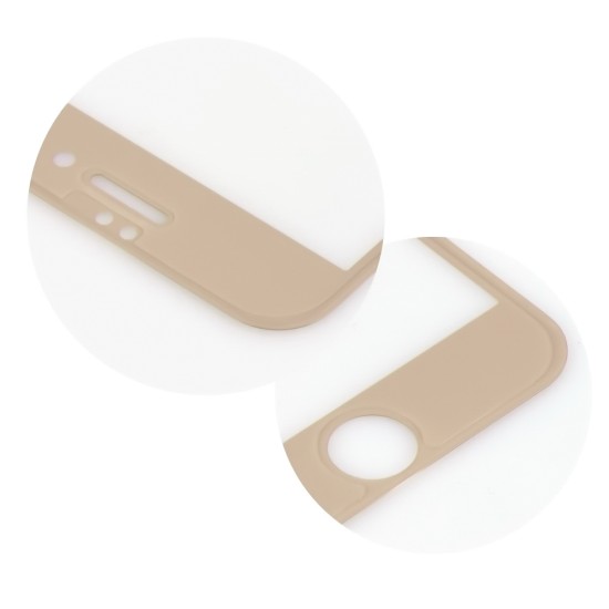 5D Full Glue (с закруглёнными краями) Tempered Glass screen protector для Apple iPhone 7 / 8 / SE2 (2020) / SE3 (2022) - Золотое - Защитное стекло / Бронированое / Закалённое антиударное