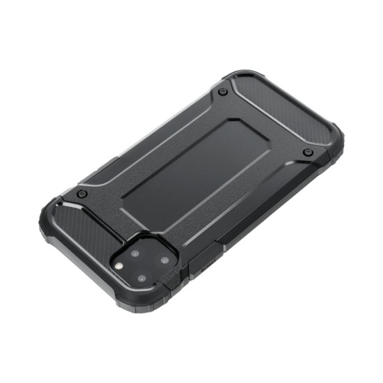 Forcell Armor Case priekš Samsung Galaxy J3 (2017) J330 - Melns - triecienizturīgs silikona aizmugures apvalks (bampers, vāciņš, slim TPU silicone case shell cover, bumper)