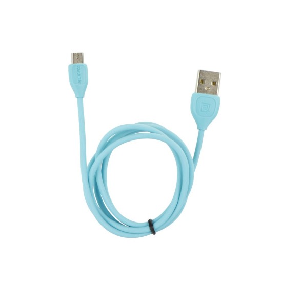 Remax 1M RC-050i Lesu USB to Micro USB cable - Gaiši Zils - microUSB lādēšanas un datu kabelis / vads