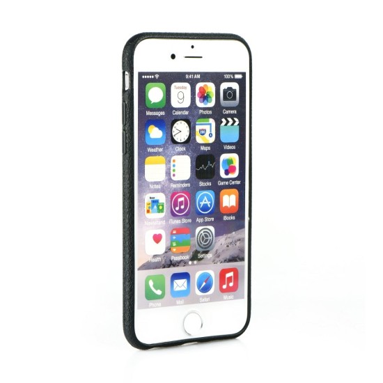Forcell Lizard Case priekš Apple iPhone 6 Plus / 6S Plus - Melns - ādas imitācijas silikona aizmugures apvalks (maciņš, bampers, vāciņš, slim cover, bumper, back case)
