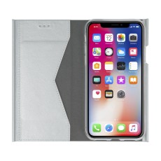 Beeyo Book Grande Book Case priekš Huawei P9 Lite mini - Sudrabains - sāniski atverams maciņš ar stendu (ādas maks, grāmatiņa, leather book wallet case cover stand)