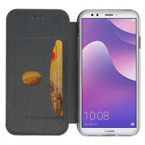 Forcell Elegance book case priekš Xiaomi Redmi Note 5A - Zelts - sāniski atverams maciņš ar stendu (ādas maks, grāmatiņa, leather book wallet case cover stand)