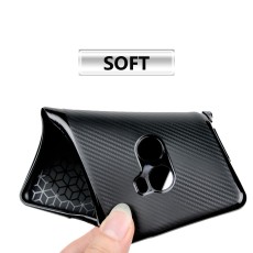 Carbon Fibre Texture TPU Case priekš Xiaomi Mi Mix 2 - Melns - triecienizturīgs karbona-silikona aizmugures apvalks (bampers, vāciņš, slim back cover, bumper)