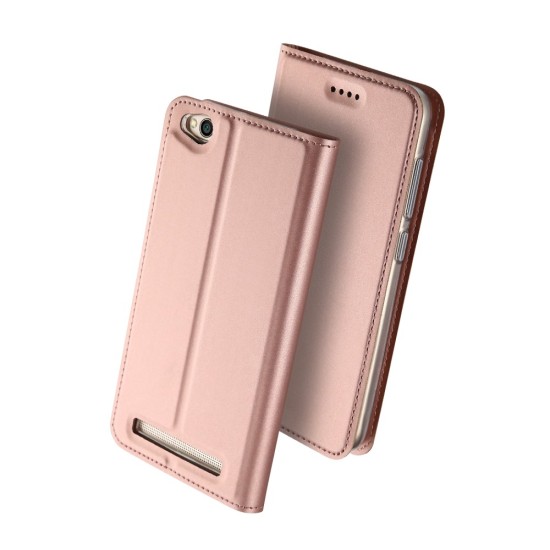 Dux Ducis Skin Pro series priekš Xiaomi Redmi 5A - Rozā Zelts - sāniski atverams maciņš ar magnētu un stendu (ādas maks, grāmatiņa, leather book wallet case cover stand)