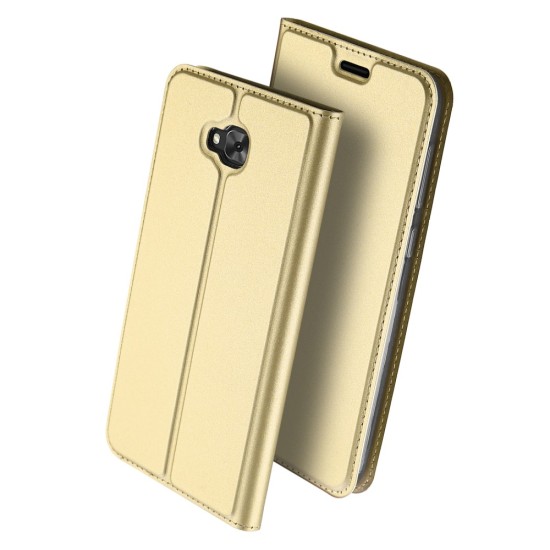 Dux Ducis Skin Pro series priekš Asus Zenfone 4 Selfie ZD553KL - Zelts - sāniski atverams maciņš ar magnētu un stendu (ādas maks, grāmatiņa, leather book wallet case cover stand)