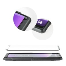 BlueStar 5D Full Glue (Case Friendly with frame) ar noapaļotām malām Tempered Glass screen protector priekš Samsung Galaxy S9 Plus G965 - Melns - Ekrāna Aizsargstikls / Bruņota Stikla Aizsargplēve