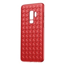 BASEUS BV Woven Texture Soft TPU Mobile Casing priekš Samsung Galaxy S9 G960 - Sarkans - silikona aizmugures apvalks (bampers, vāciņš, slim TPU silicone case shell cover, bumper)