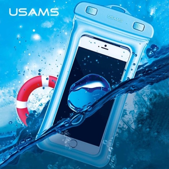 Usams 6FSD702 Vasaras Universāls Vakuuma Ūdens izturīgs Maks - Zils - universāls maks kabatiņa (pouch cover, maciņš kabata, universal waterproof case)
