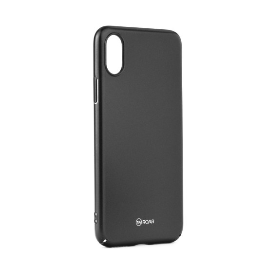 RoarKorea Darker series Matte Hard Protective Back Case priekš Huawei Y6 (2018) - Melns - matēts plastikas aizmugures apvalks (bampers, vāciņš, PU back cover, bumper shell)