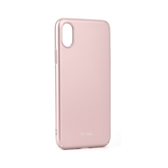 RoarKorea Darker series Matte Hard Protective Back Case priekš Samsung Galaxy A6 Plus (2018) A605 - Rozā Zelts - matēts plastikas aizmugures apvalks (bampers, vāciņš, PU back cover, bumper shell)