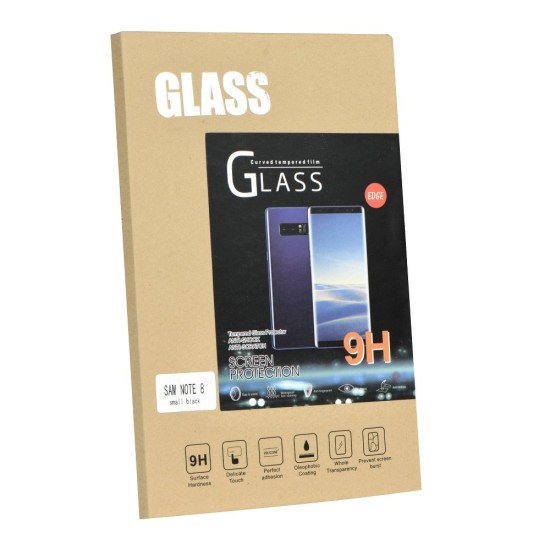 BlueStar 3D Edge Glue (Case Friendly) Tempered Glass priekš Samsung Galaxy Note 9 N960 - Melns - Ekrāna Aizsargstikls / Bruņota Stikla Aizsargplēve (full screen curved)