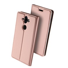 Dux Ducis Skin Pro series priekš Nokia 8 Sirocco - Rozā Zelts - sāniski atverams maciņš ar magnētu un stendu (ādas maks, grāmatiņa, leather book wallet case cover stand)