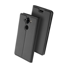Dux Ducis Skin Pro series priekš Nokia 8 Sirocco - Tumši Pelēks - sāniski atverams maciņš ar magnētu un stendu (ādas maks, grāmatiņa, leather book wallet case cover stand)