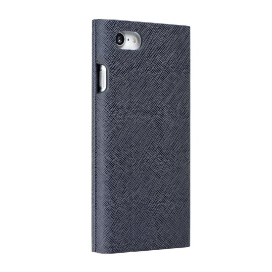Forcell Bravo Book Case priekš Apple iPhone X / XS - Zils - sāniski atverams maciņš ar stendu (ādas maks, grāmatiņa, leather book wallet case cover stand)