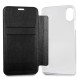 Guess Iridescent series GUFLBKI61IGLTBK priekš Apple iPhone XR - Melns - sāniski atverams maciņš (ādas maks, grāmatiņa, leather book wallet case cover stand)