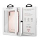 Guess Iridescent series Back Case GUHCI65IGLRG priekš Apple iPhone XS Max - Rozā Zelts - ādas apvalks (bampers, vāciņš, leather case cover, bumper)