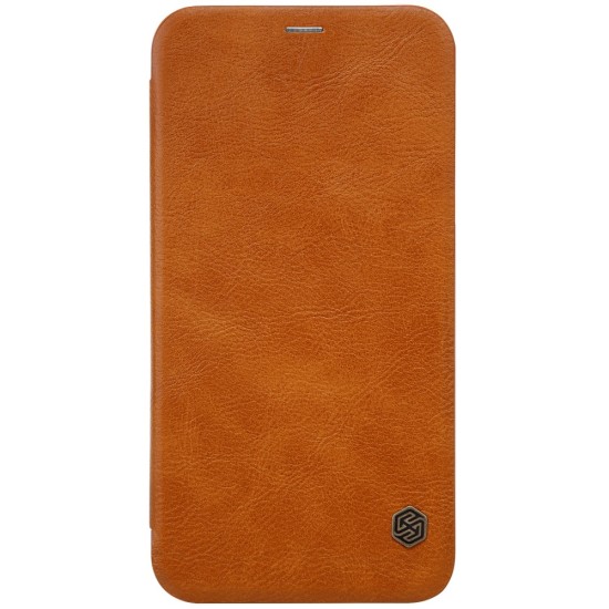 NILLKIN Qin Series Card Holder Leather Flip Case для Apple iPhone XR - Коричневый - чехол-книжка (кожаный чехол книжка, leather book wallet case cover)