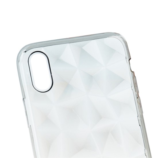 Geometric Back Case priekš Apple iPhone XS Max - Caurspīdīgs - silikona aizmugures apvalks (bampers, vāciņš, ultra slim TPU silicone case cover, bumper)
