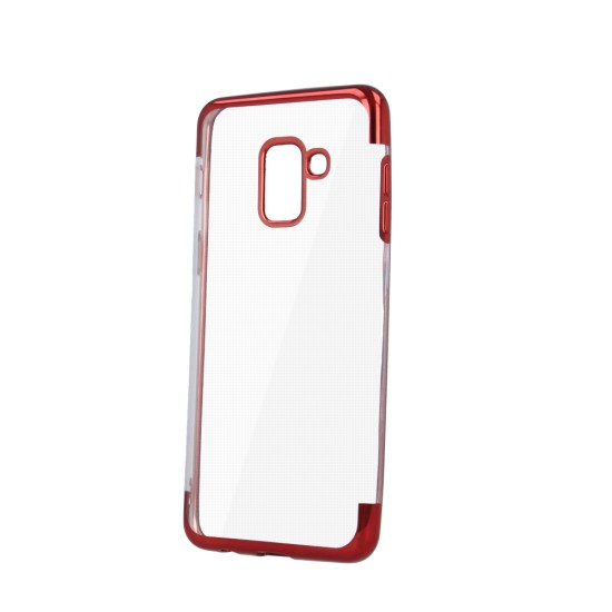 Plating Soft TPU Back Case priekš Huawei Y6 (2018) - Sarkans - silikona aizmugures apvalks (bampers, vāciņš, slim TPU silicone case shell cover, bumper)