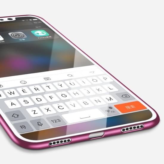 X-Level Guardian Series Frosted TPU Case priekš Apple iPhone XS Max - Bordo - matēts silikona apvalks (bampers, vāciņš, slim silicone cover shell, bumper)