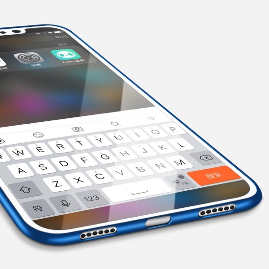 X-Level Guardian Series Frosted TPU Case priekš Apple iPhone XS Max - Zils - matēts silikona apvalks (bampers, vāciņš, slim silicone cover shell, bumper)