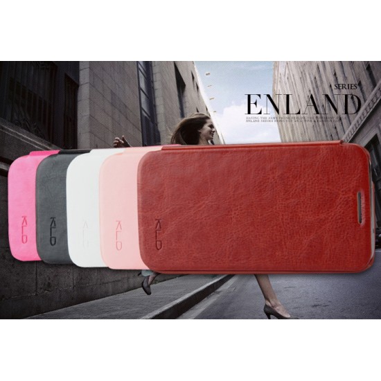 Kalaideng Enland series Samsung Galaxy S4 i9500 / i9502 / i9505 - Balts - sāniski atverams maciņš ar stendu (ādas maks, grāmatiņa, leather book wallet case cover stand)