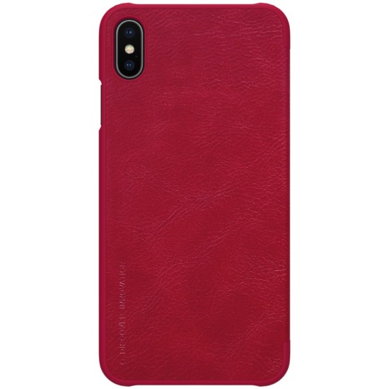 NILLKIN Qin Series Card Holder Leather Flip Case для Apple iPhone XS Max - Красный - чехол-книжка (кожаный чехол книжка, leather book wallet case cover)