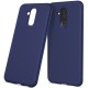 Twill Texture Silicone Mobile Phone Cover Shell priekš Huawei Mate 20 Lite - Tumši Zils - triecienizturīgs silikona aizmugures apvalks (bampers, vāciņš, slim TPU silicone case shell cover, bumper)
