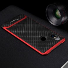 IPAKY 2-Piece PC Frame and TPU Phone Case priekš Xiaomi Mi A2 - Sarkans - silikona ar plastikas rāmi aizmugures apvalks (bampers, vāciņš, TPU silicone cover, bumper shell)