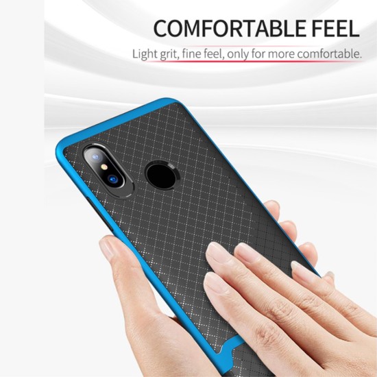 IPAKY 2-Piece PC Frame and TPU Phone Case priekš Xiaomi Mi A2 - Zils - silikona ar plastikas rāmi aizmugures apvalks (bampers, vāciņš, TPU silicone cover, bumper shell)