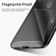 IPAKY Carbon Fiber Texture Soft TPU Heat Dissipation Back Airbag Case priekš Xiaomi Pocophone F1 - Melns - Triecienizturīgs silikona aizmugures apvalks (bampers, vāciņš, slim TPU silicone case shell cover, bumper)
