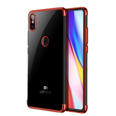 CAFELE Electroplating Soft TPU Phone Case priekš Xiaomi Mi 8 - Sarkans - silikona aizmugures apvalks (bampers, vāciņš, ultra slim TPU silicone case cover, bumper)
