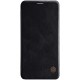 NILLKIN Qin Series Card Holder Leather Flip Case priekš Xiaomi Mi 8 - Melns - sāniski atverams maciņš (ādas maks, grāmatiņa, leather book wallet case cover)