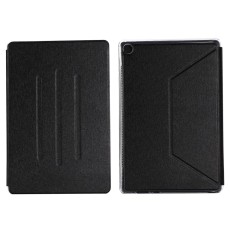 Leather Stand Case Cover with Card Slots for Huawei MediaPad M5 10.8-inch - Melns - sāniski atverams maciņš ar stendu (ādas maks, grāmatiņa, leather book wallet case cover stand)