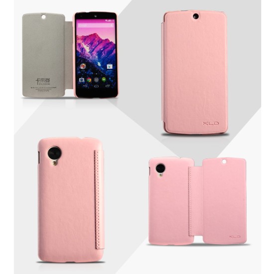 Kalaideng Enland series LG Google Nexus 5 D821 - Rozā - sāniski atverams maciņš ar stendu (ādas maks, grāmatiņa, leather book wallet case cover stand)