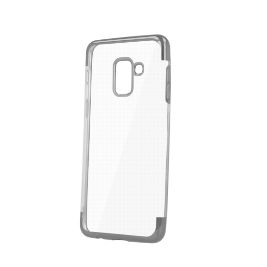 Plating Soft TPU Back Case priekš Samsung Galaxy J4 Plus J415 - Sudrabains - silikona aizmugures apvalks (bampers, vāciņš, slim TPU silicone case shell cover, bumper)