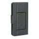 Leather Case Fancy Book Universal Silicone priekš telefoniem ar ekrānu izmēru 5.3 - 5.8 inch - Melns - universāls sāniski atverams maciņš ar stendu (ādas maks, grāmatiņa, leather book wallet case cover stand)