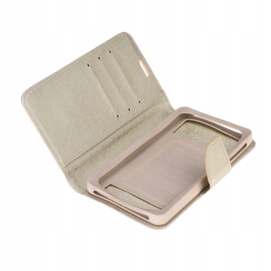 Leather Case Fancy Book Universal Silicone priekš telefoniem ar ekrānu izmēru 5.3 - 5.8 inch - Zelts - universāls sāniski atverams maciņš ar stendu (ādas maks, grāmatiņa, leather book wallet case cover stand)